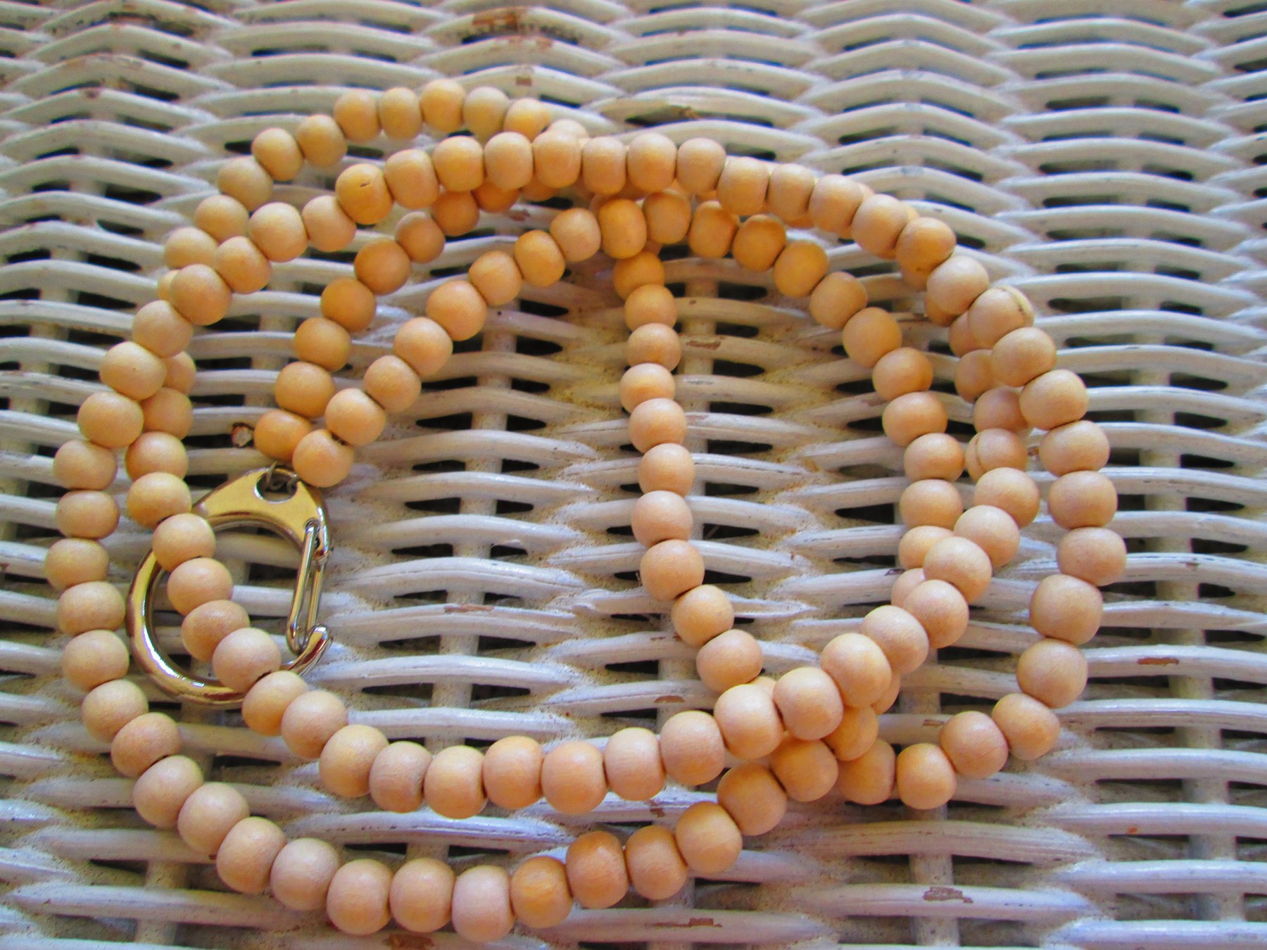 Lanyard, Whitewood 6mm handmade beaded lanyard id badge, 957, detail 5