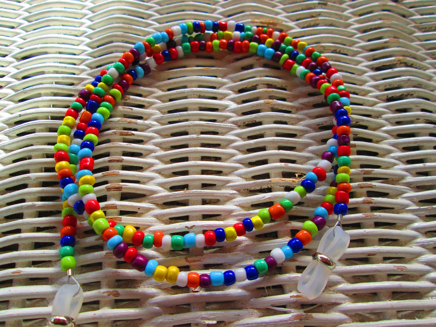 Multi color Beaded Handmade Eyeglass chain, 1001, detail 2