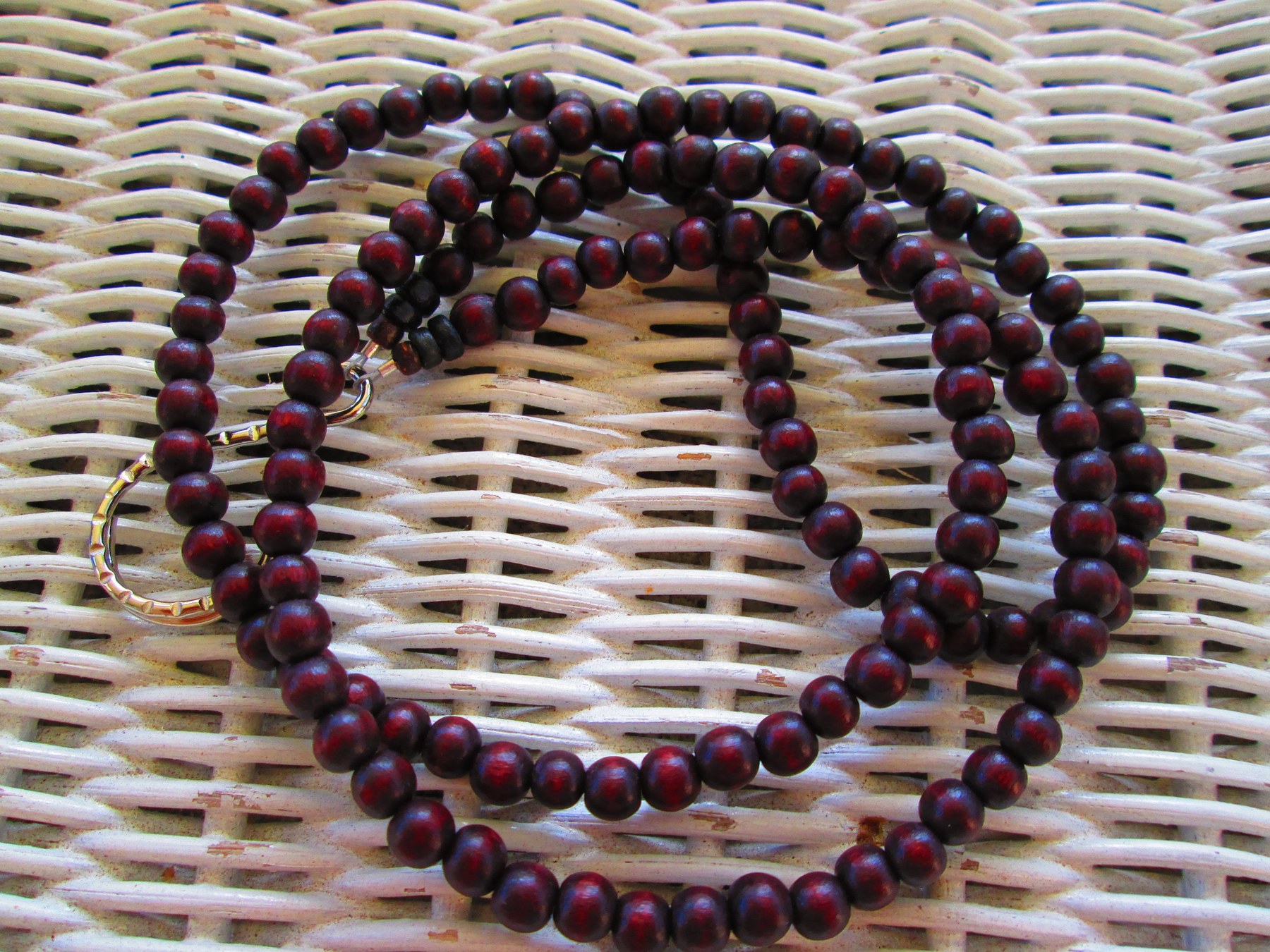 Lanyard, Chocolate 6mm Wood Bead Lanyard, 975