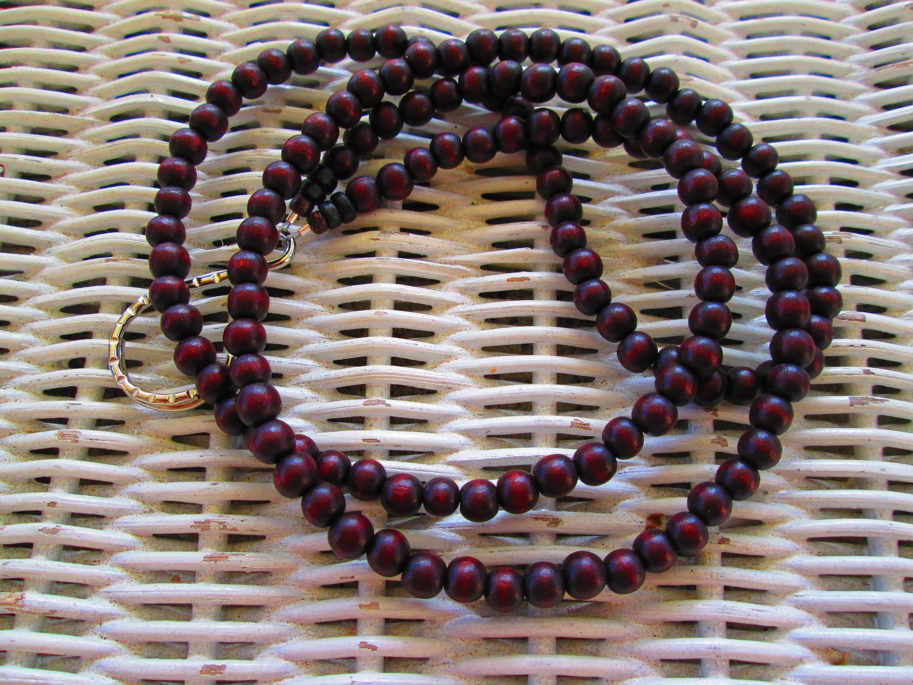 Lanyard, Chocolate 6mm Wood Bead Lanyard, 975, detail 3