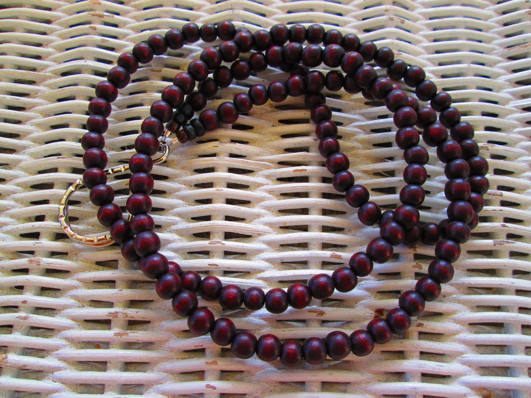 Lanyard, Chocolate 6mm Wood Bead Lanyard, 975, detail 4