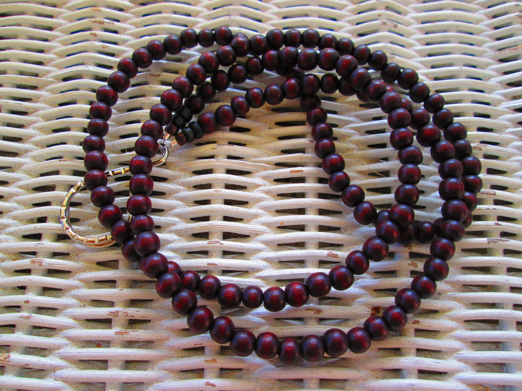 Lanyard, Chocolate 6mm Wood Bead Lanyard, 975, detail 5
