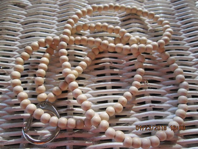 Lanyard, Whitewood 6mm handmade beaded lanyard, 785