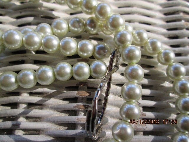 Pearl 8mm Handmade Beaded Lanyard, 751, detail 2