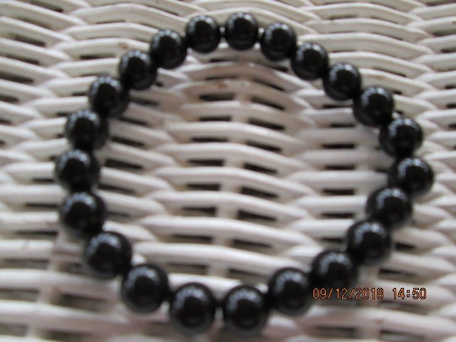 Handmade Black Jasper Bead Bracelet: 8mm Gemstone Jewelry, BUY one GET one FREE, detail 2