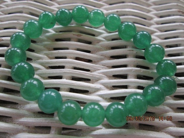 Green Aventurine Beaded Bracelet: Handmade Gemstone Jewelry, BUY one GET one FREE, 222