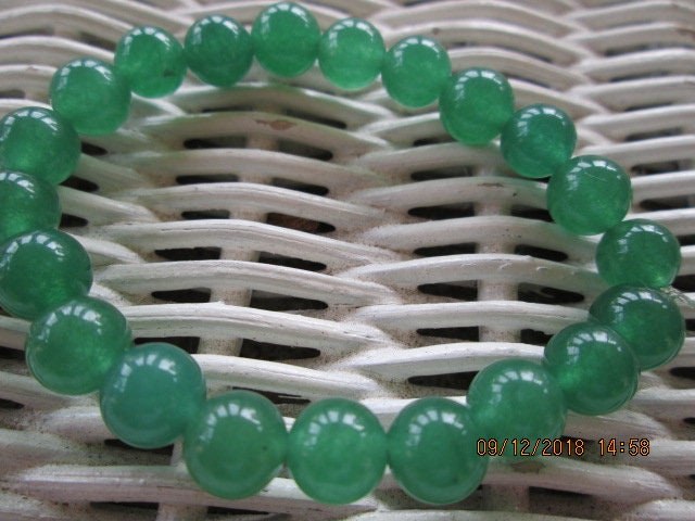Green Aventurine Beaded Bracelet: Handmade Gemstone Jewelry, BUY one GET one FREE, 222, detail 3