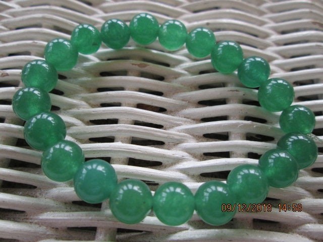 Green Aventurine Beaded Bracelet: Handmade Gemstone Jewelry, BUY one GET one FREE, 222, detail 4