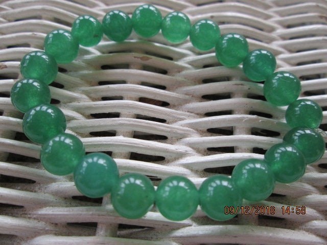 Green Aventurine Beaded Bracelet: Handmade Gemstone Jewelry, BUY one GET one FREE, 222, detail 5