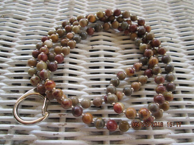 Lanyard, Chinese Rainbow Jasper 6mm Lanyard, 706, detail 3