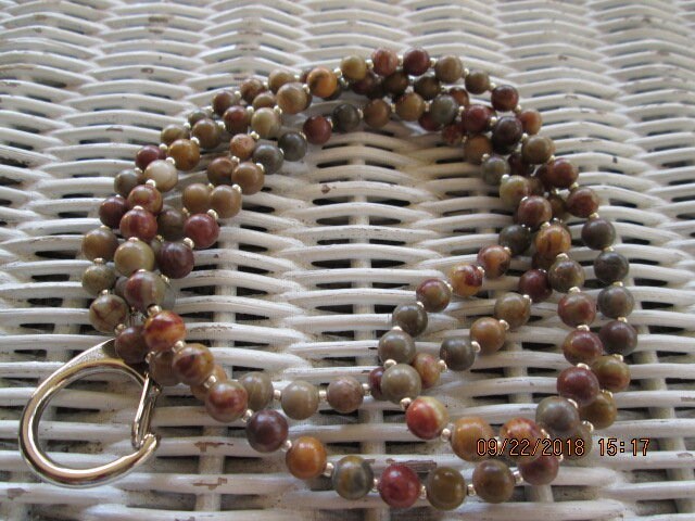 Lanyard, Chinese Rainbow Jasper 6mm Lanyard, 706, detail 5