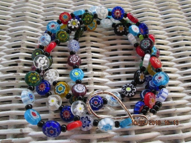 Lanyard, Millefiori Beaded lanyard, 728, detail 3