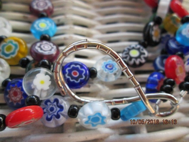 Lanyard, Millefiori Beaded lanyard, 728, detail 4