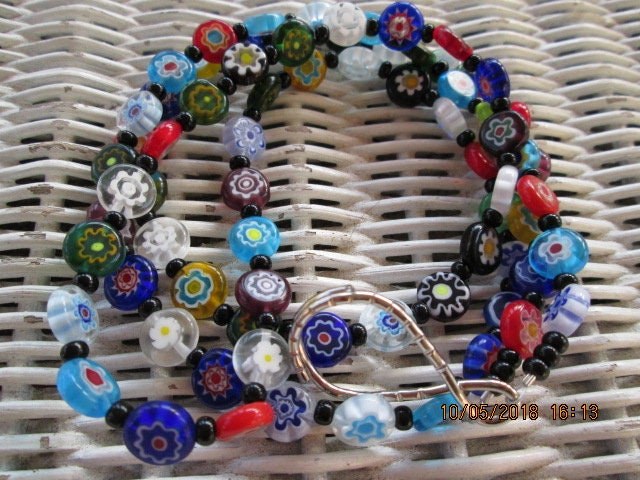 Lanyard, Millefiori Beaded lanyard, 728, detail 5