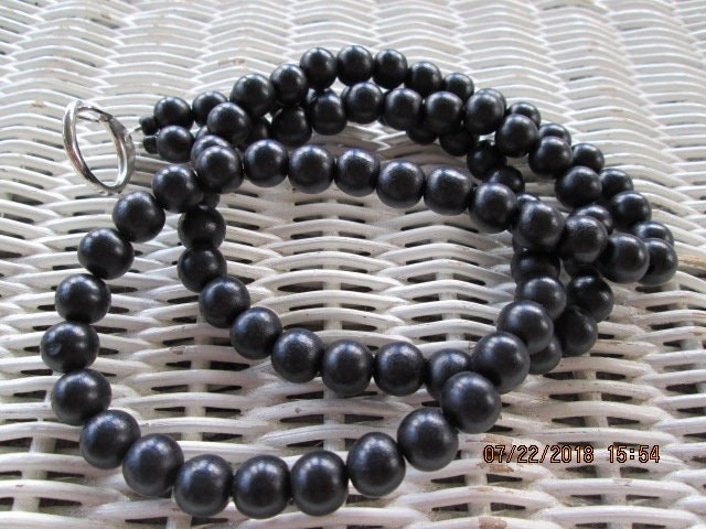 Lanyard, Black 10mm Wood Lanyard, 1709, detail 3
