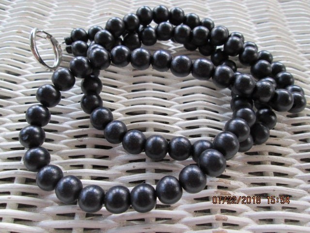 Lanyard, Black 10mm Wood Lanyard, 1709, detail 4