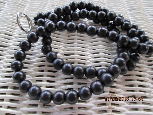 Lanyard, Black 10mm Wood Lanyard, 1709, detail 5
