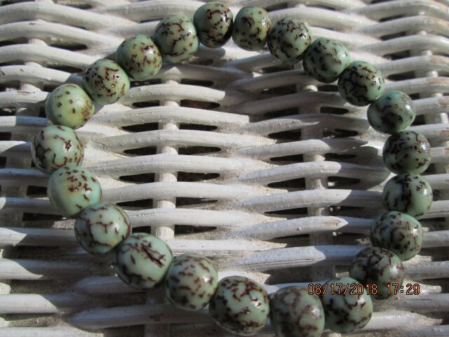 Turquoise Salwag Bead Bracelet, Natural Seed Bead Stretch Bracelet, Handmade Boho Jewelry, Buy One Get One Free, detail 4