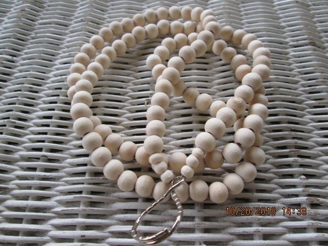 Lanyard, Natural 10mm wood Lanyard, 740