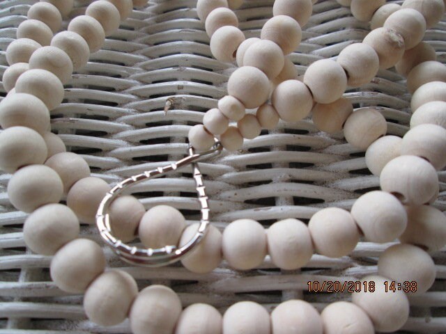 Lanyard, Natural 10mm wood Lanyard, 740, detail 4