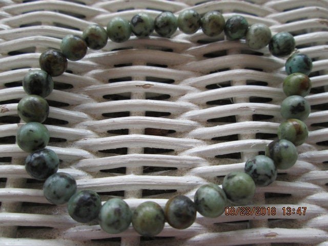 Handmade African Turquoise Bead Bracelet, 6mm Gemstone,BUY one GET one FREE, 1392, detail 3