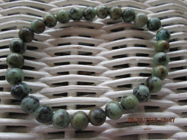 Handmade African Turquoise Bead Bracelet, 6mm Gemstone,BUY one GET one FREE, 1392, detail 5