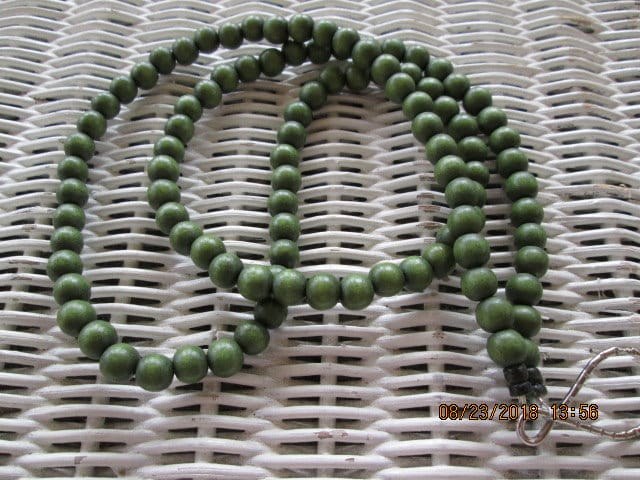 Lanyard, Green Wood 8mm Wood ID Badge, 1703?