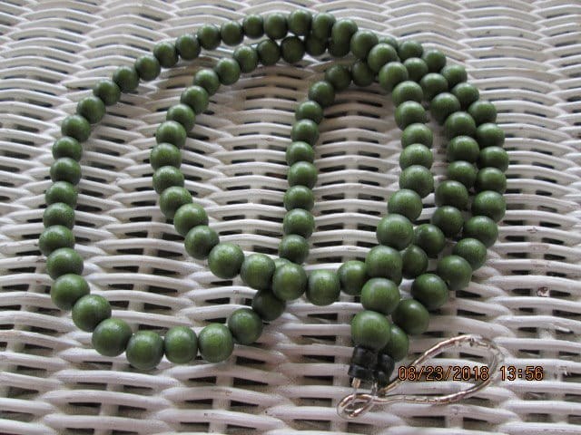 Lanyard, Green Wood 8mm Wood ID Badge, 1703?, detail 4