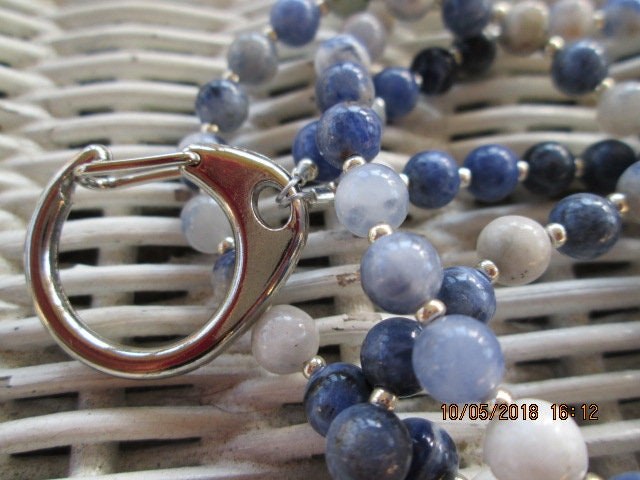 Lanyard, Sodalite 6mm Beaded Lanyard, 727, detail 3