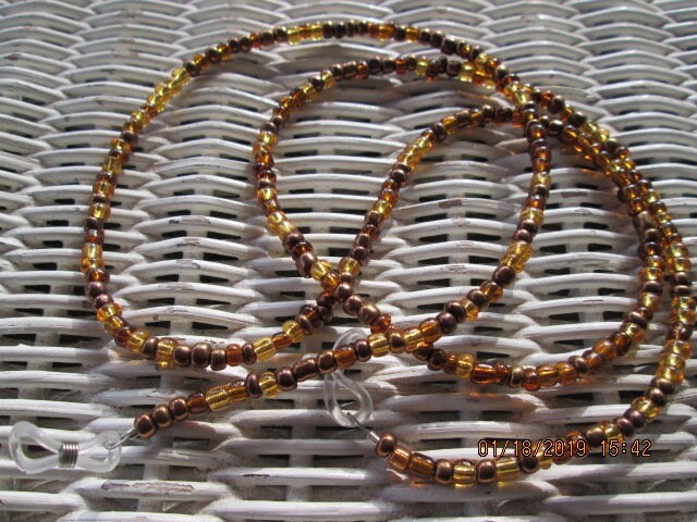 Tiger Stripe Bead Eyeglass Chain: 1012, detail 5