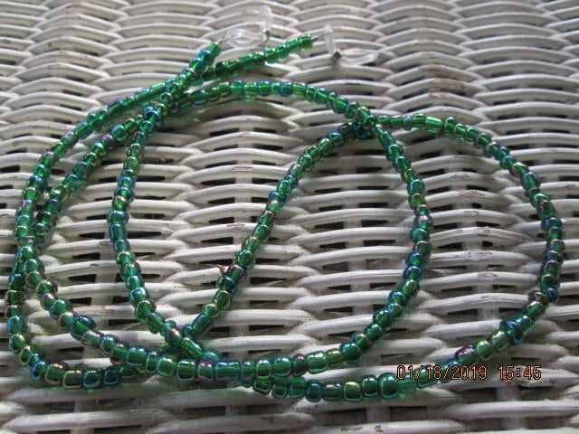 Eyeglass Chain, Green Beaded Glasses Chain, 1016, detail 5