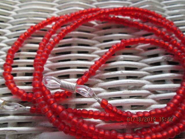 Eyeglass Chain, Red glasses chain, 1017