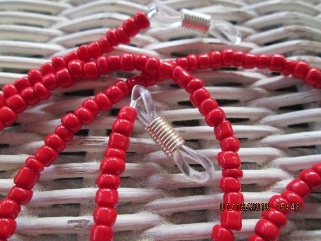 Eyeglass Chain, Coral Glasses Chain, 1020, detail 4
