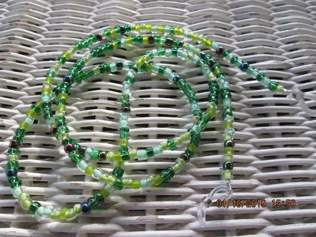 Eyeglass Chain, Emerald Beaded Glasses Chain, 1023