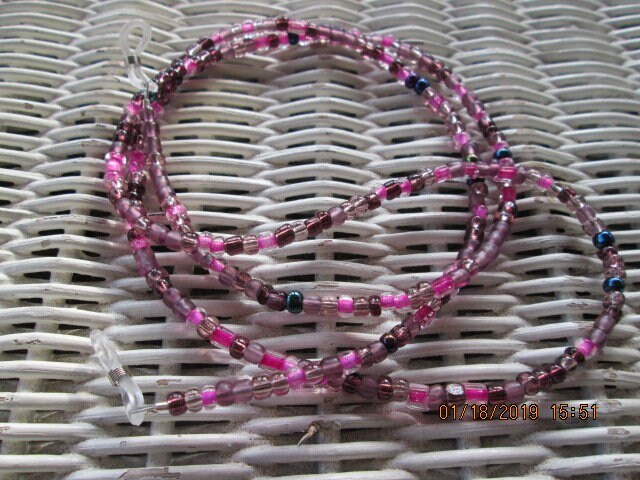 Eyeglass Chain, Amethyst Beaded glasses chain, 1024, detail 5