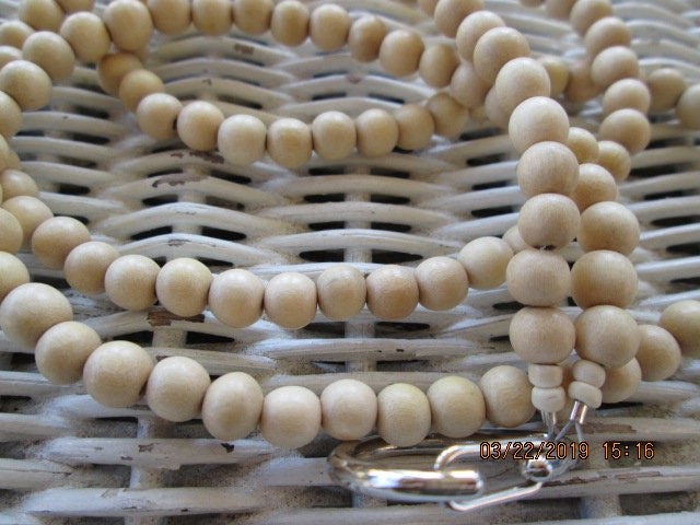 Lanyard, Whitewood 10mm Bead Lanyard, 791, detail 2