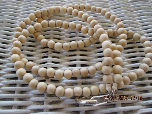 Lanyard, Whitewood 10mm Bead Lanyard, 791, detail 5