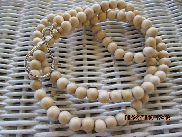 Lanyard, Whitewood 8mm Beaded Lanyard, 792, detail 2