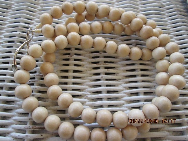Lanyard, Whitewood 6mm Beaded Lanyard, 793, detail 2
