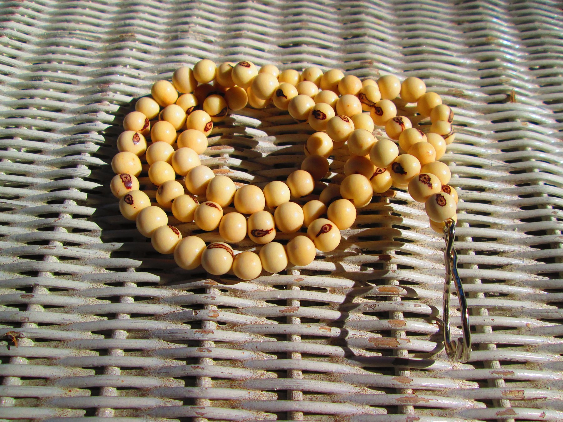 Lanyard, White Acai Beaded Lanyard, 822, detail 2