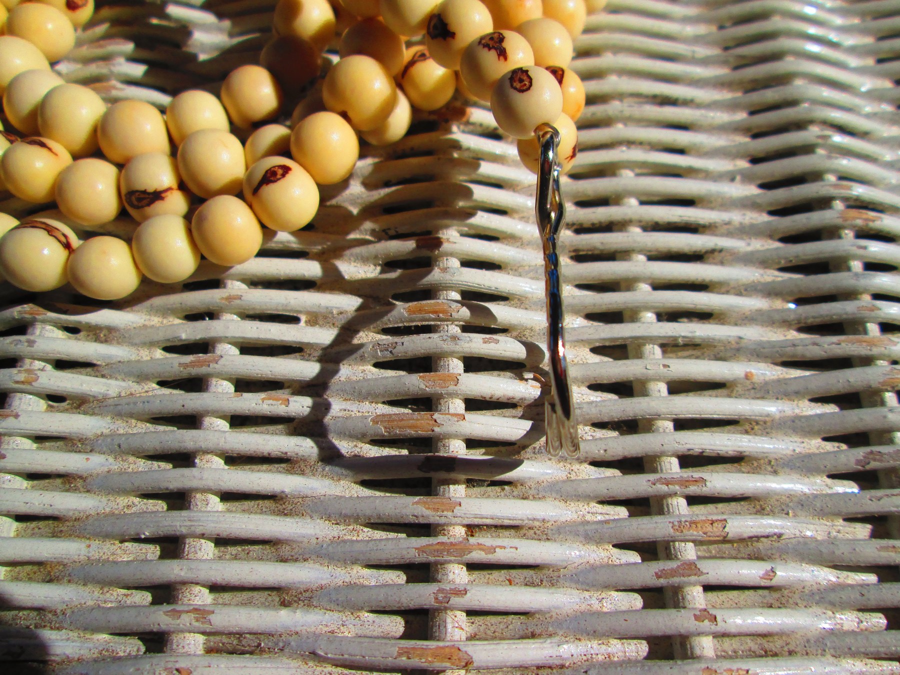 Lanyard, White Acai Beaded Lanyard, 822, detail 4