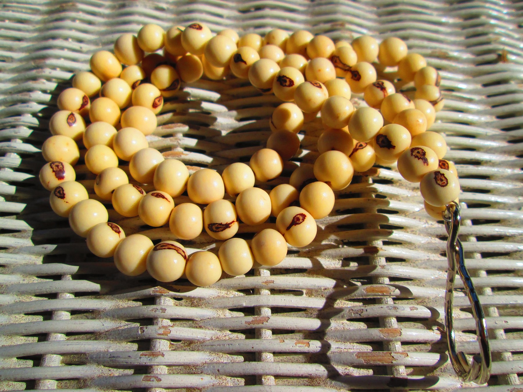 Lanyard, White Acai Beaded Lanyard, 822, detail 5