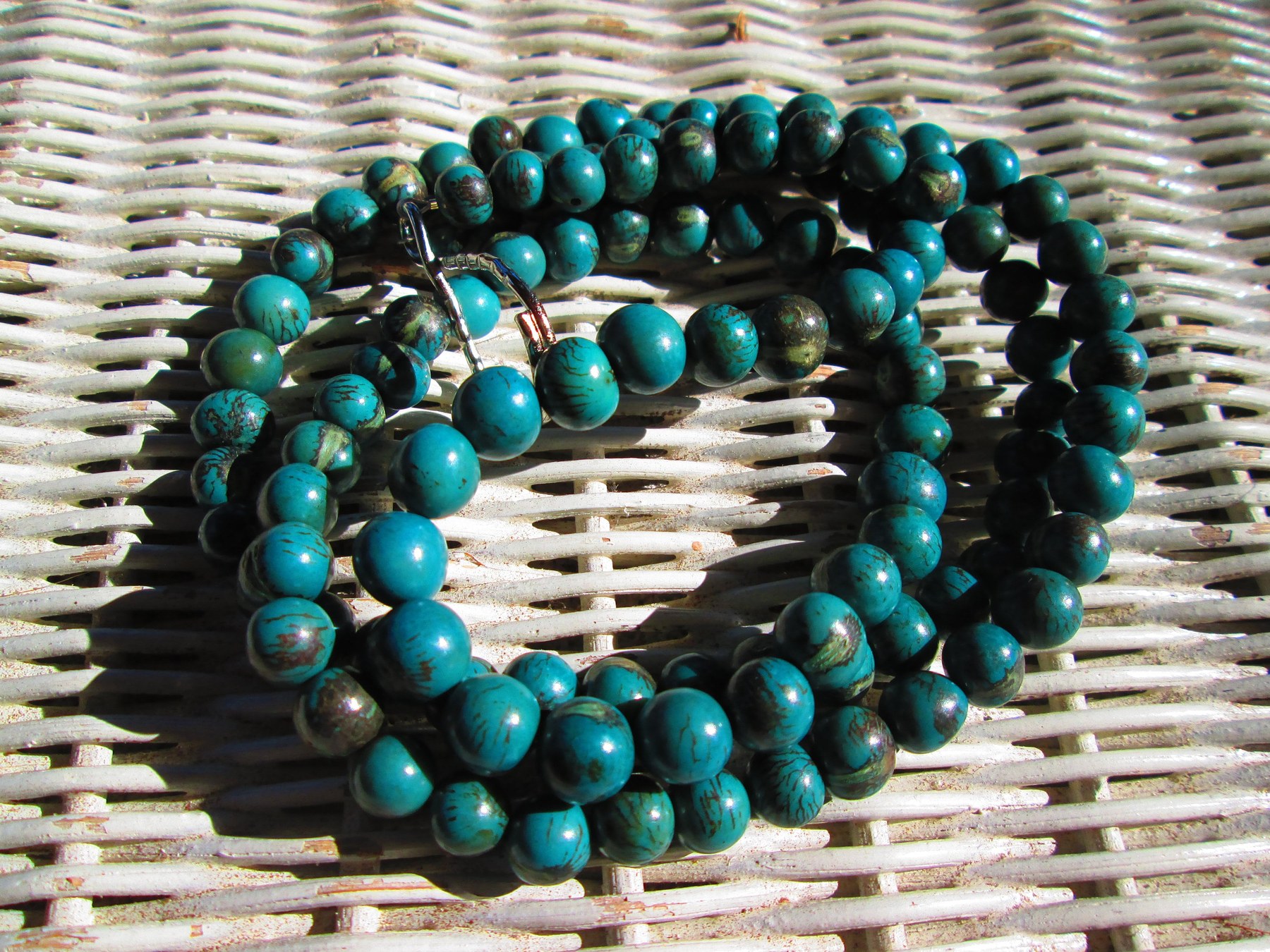 Handmade Tiger Turquoise Acai Bead Lanyard, 824, detail 5