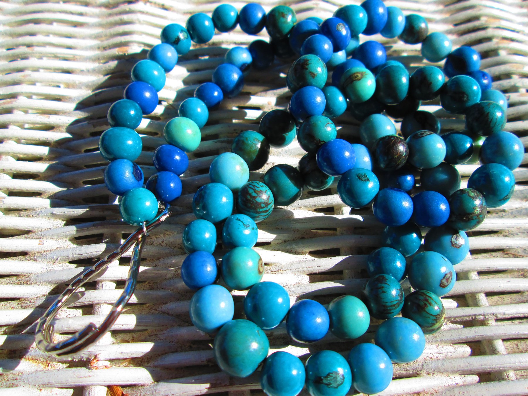 Lanyard, In the Blue Mix Acai Beaded Lanyard, 833, detail 3