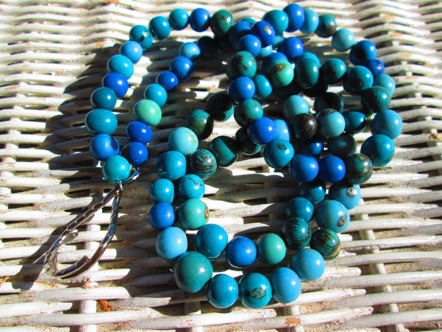 Lanyard, In the Blue Mix Acai Beaded Lanyard, 833, detail 5