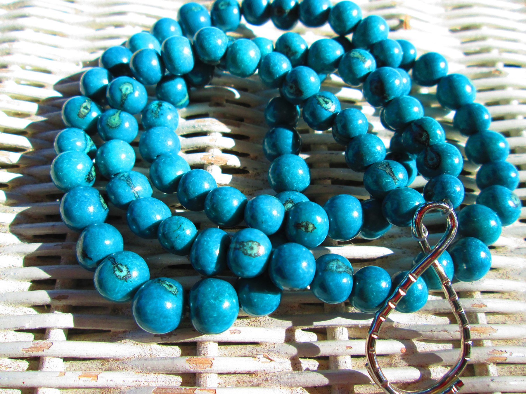 Lanyard, Deep Turquoise Acai Beaded Lanyard, 836, detail 2