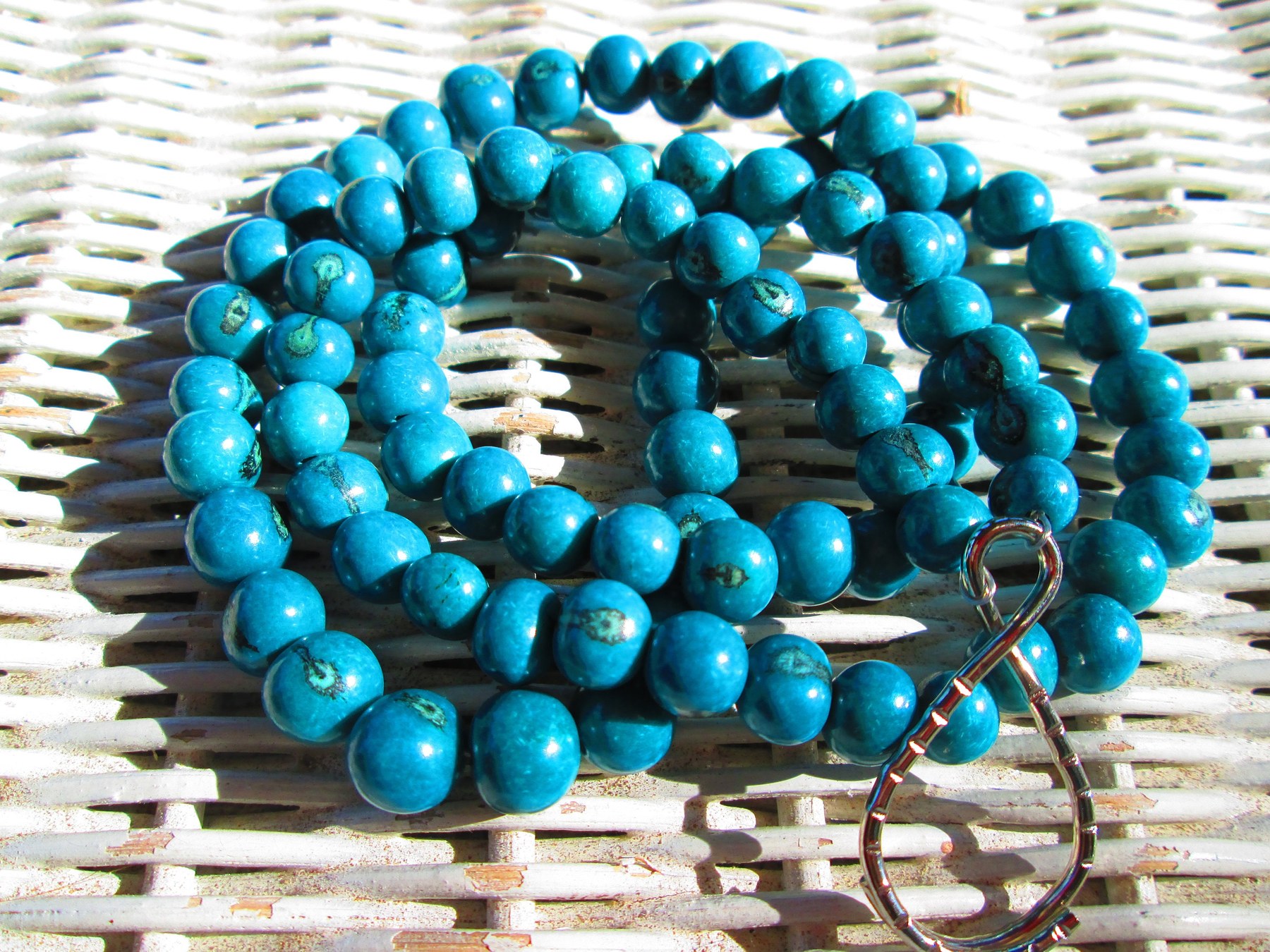 Lanyard, Deep Turquoise Acai Beaded Lanyard, 836, detail 3