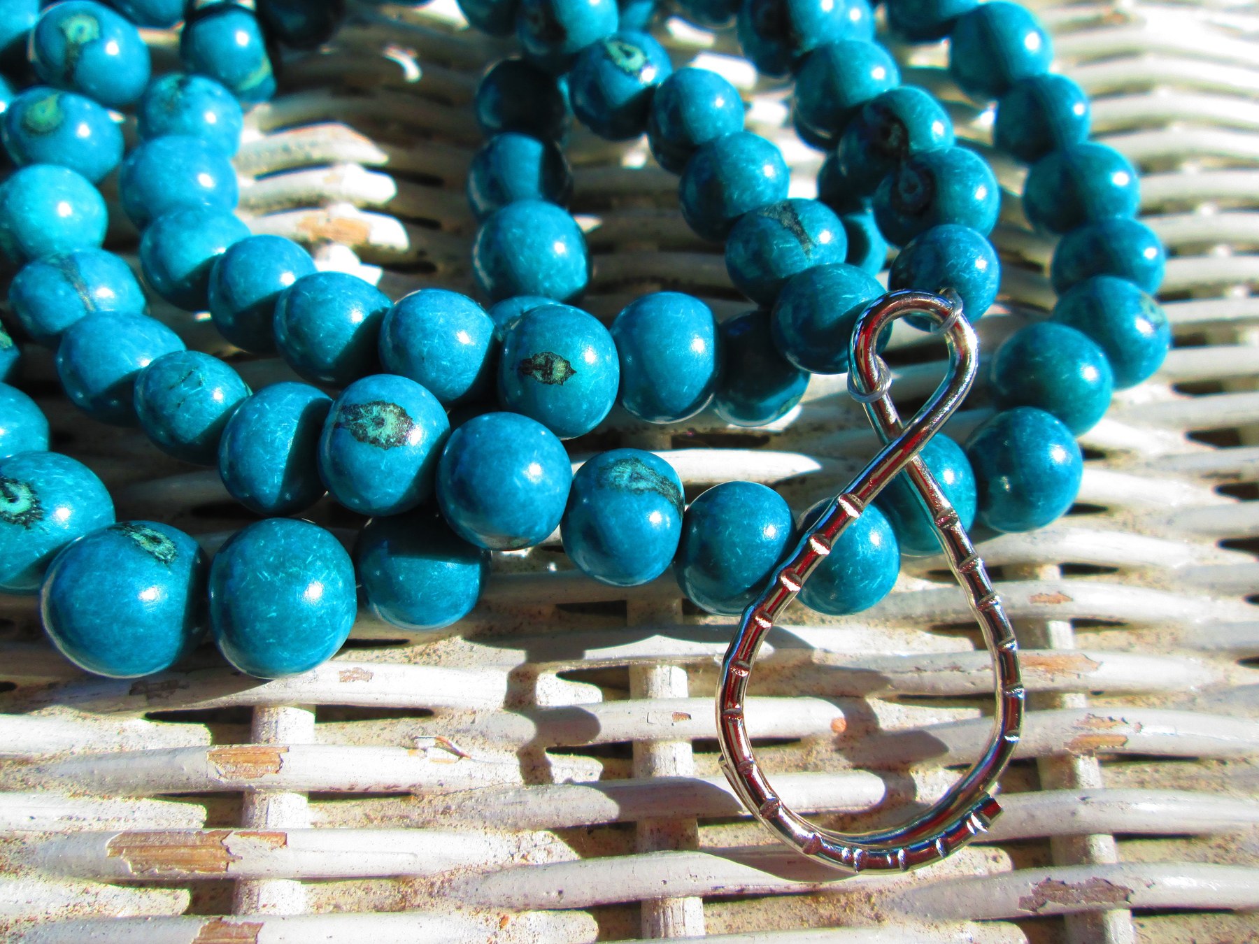Lanyard, Deep Turquoise Acai Beaded Lanyard, 836, detail 4