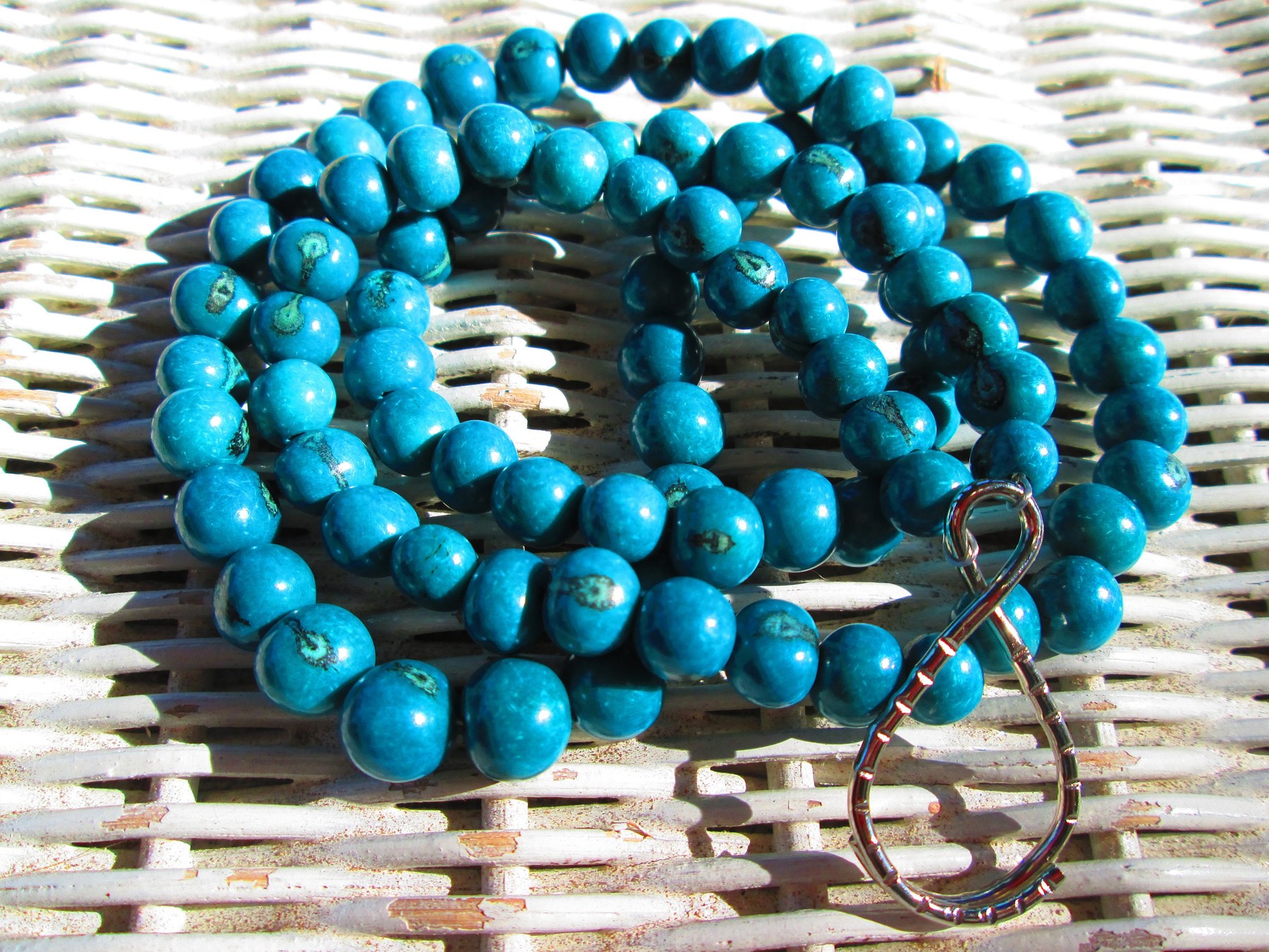 Lanyard, Deep Turquoise Acai Beaded Lanyard, 836, detail 5