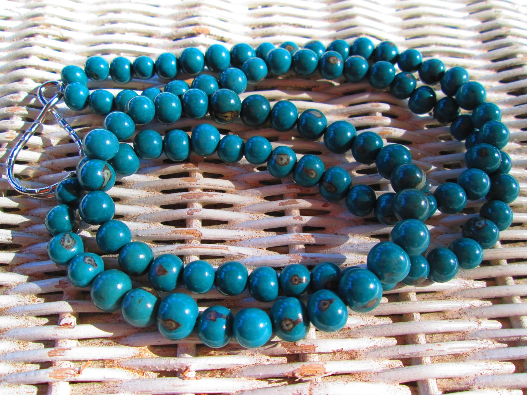 Lanyard, Deep Teal Acai Beaded Lanyard, 838, detail 2